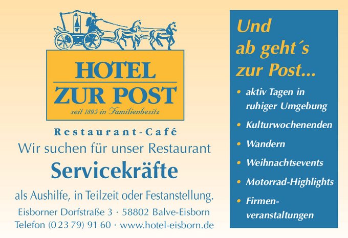 Wir suchen Servicekräfte und Hauswirtschaftskräfte für's Kellnern und die Küche!